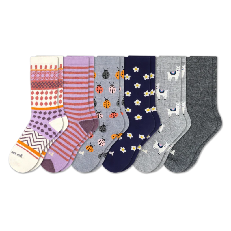 6 Pack - Women's Crew Pacas Socks 198 6 Pack - Women's Crew Pacas Socks