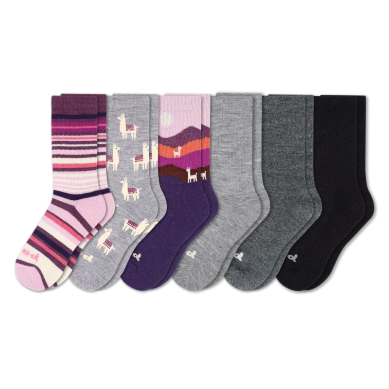 6 Pack - Women's Crew Pacas Socks 199 6 Pack - Women's Crew Pacas Socks