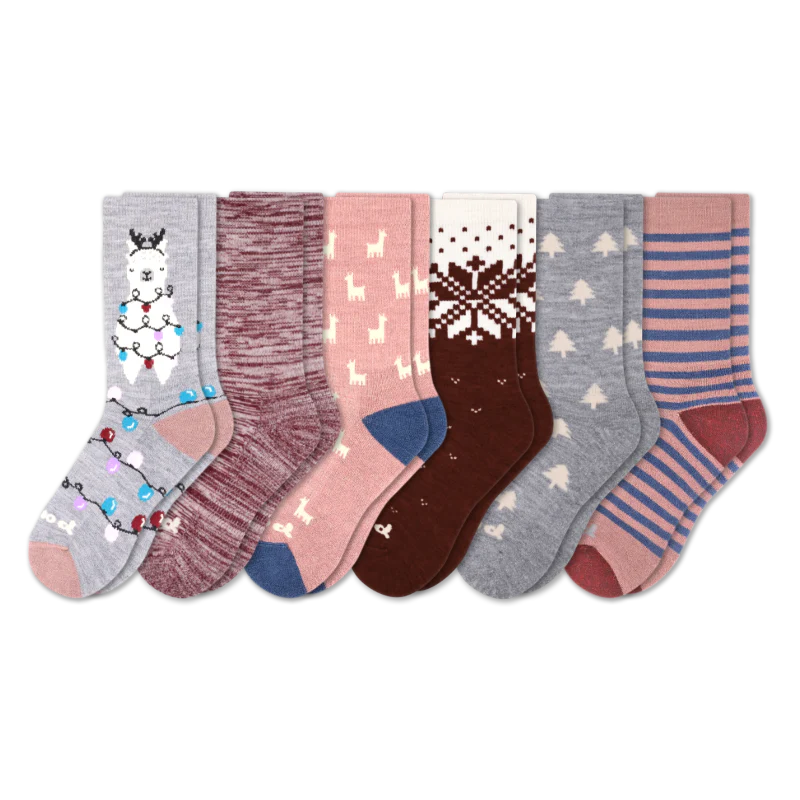 6 Pack - Women's Crew Pacas Socks 20 6 Pack - Women's Crew Pacas Socks