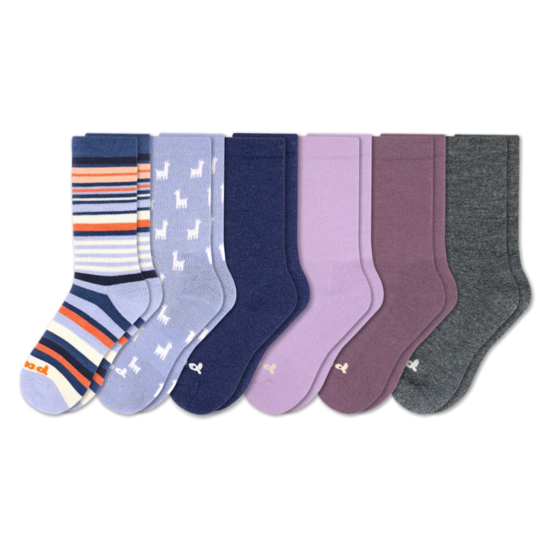 6 Pack - Women's Crew Pacas Socks 201 6 Pack - Women's Crew Pacas Socks