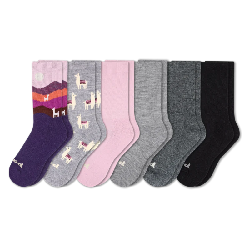 6 Pack - Women's Crew Pacas Socks 202 6 Pack - Women's Crew Pacas Socks