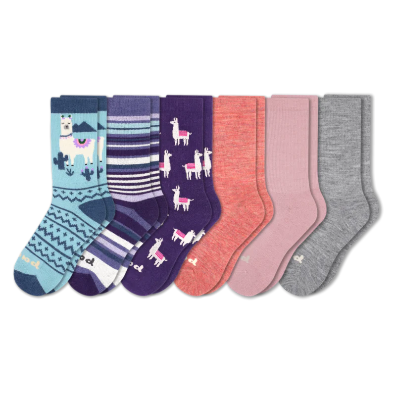 6 Pack - Women's Crew Pacas Socks 203 6 Pack - Women's Crew Pacas Socks