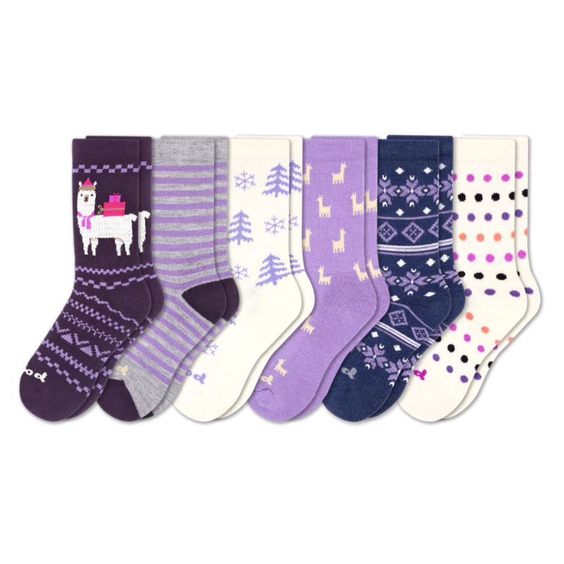 6 Pack - Women's Crew Pacas Socks 22 6 Pack - Women's Crew Pacas Socks
