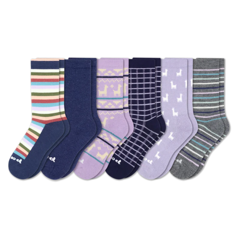 6 Pack - Women's Crew Pacas Socks 227 6 Pack - Women's Crew Pacas Socks
