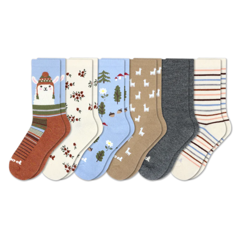 6 Pack - Women's Crew Pacas Socks 228 6 Pack - Women's Crew Pacas Socks