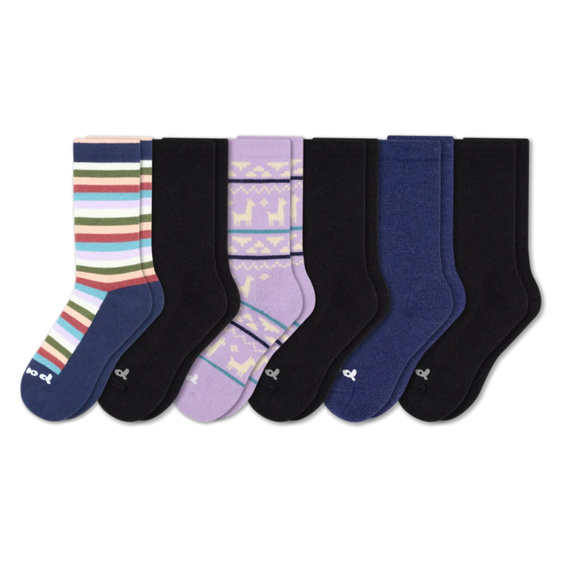 6 Pack - Women's Crew Pacas Socks 229 6 Pack - Women's Crew Pacas Socks