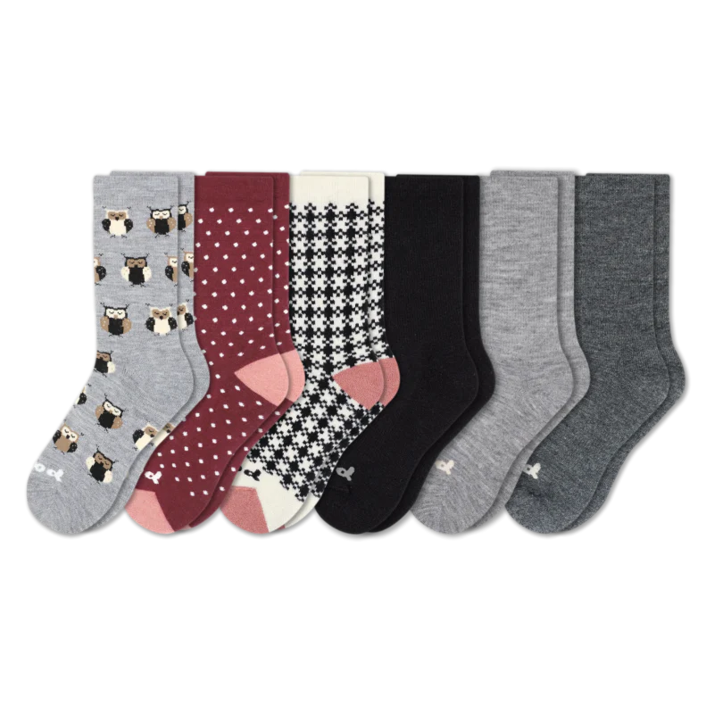 6 Pack - Women's Crew Pacas Socks 230 6 Pack - Women's Crew Pacas Socks