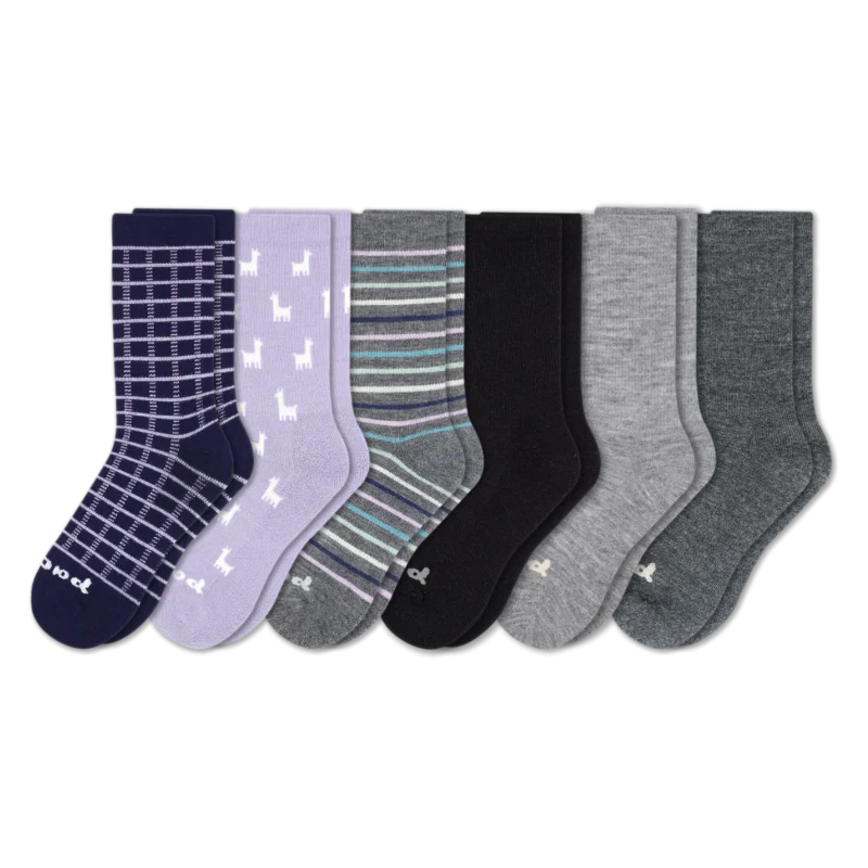6 Pack - Women's Crew Pacas Socks 231 6 Pack - Women's Crew Pacas Socks