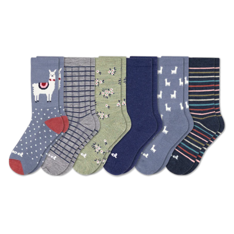 6 Pack - Women's Crew Pacas Socks 232 6 Pack - Women's Crew Pacas Socks