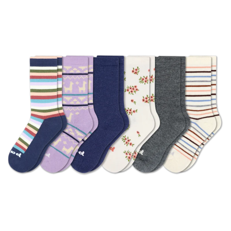 6 Pack - Women's Crew Pacas Socks 233 6 Pack - Women's Crew Pacas Socks