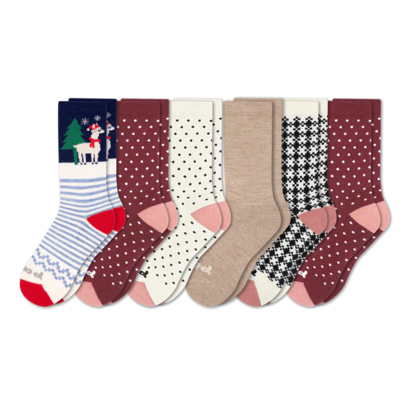 6 Pack - Women's Crew Pacas Socks 234 6 Pack - Women's Crew Pacas Socks