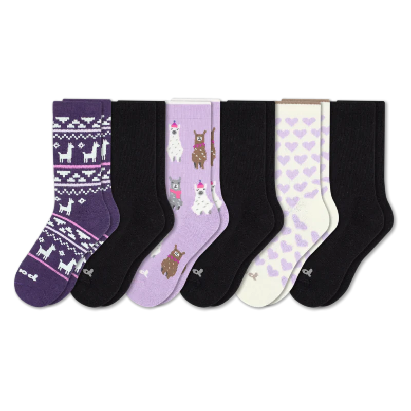 6 Pack - Women's Crew Pacas Socks 235 6 Pack - Women's Crew Pacas Socks