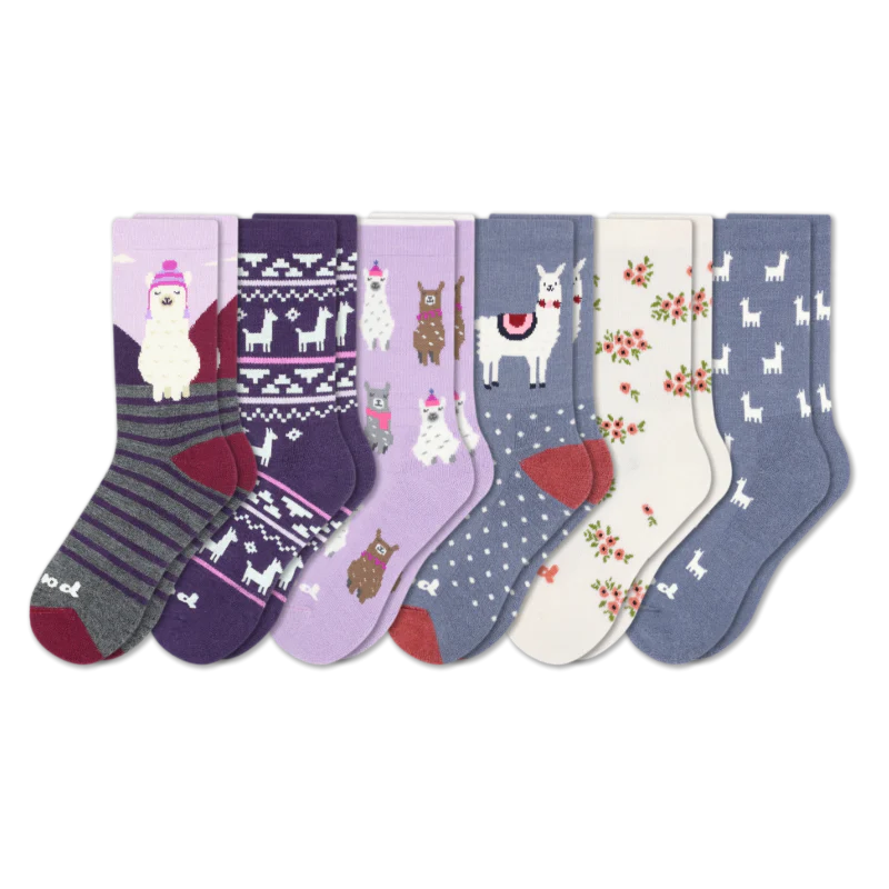 6 Pack - Women's Crew Pacas Socks 236 6 Pack - Women's Crew Pacas Socks