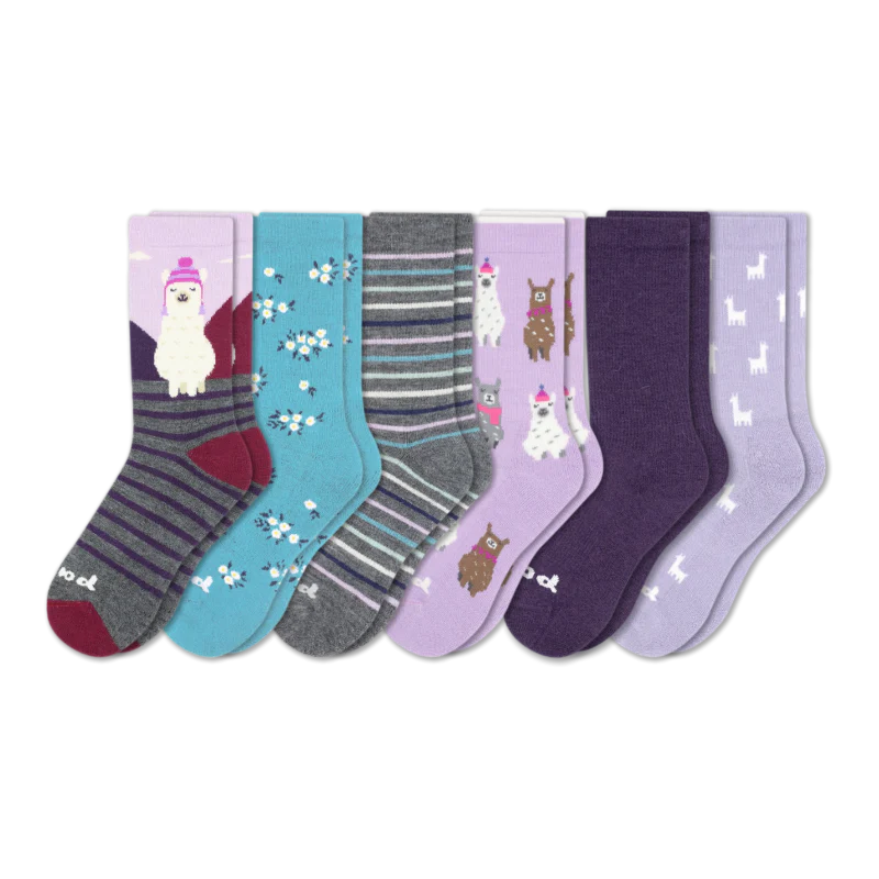 6 Pack - Women's Crew Pacas Socks 237 6 Pack - Women's Crew Pacas Socks