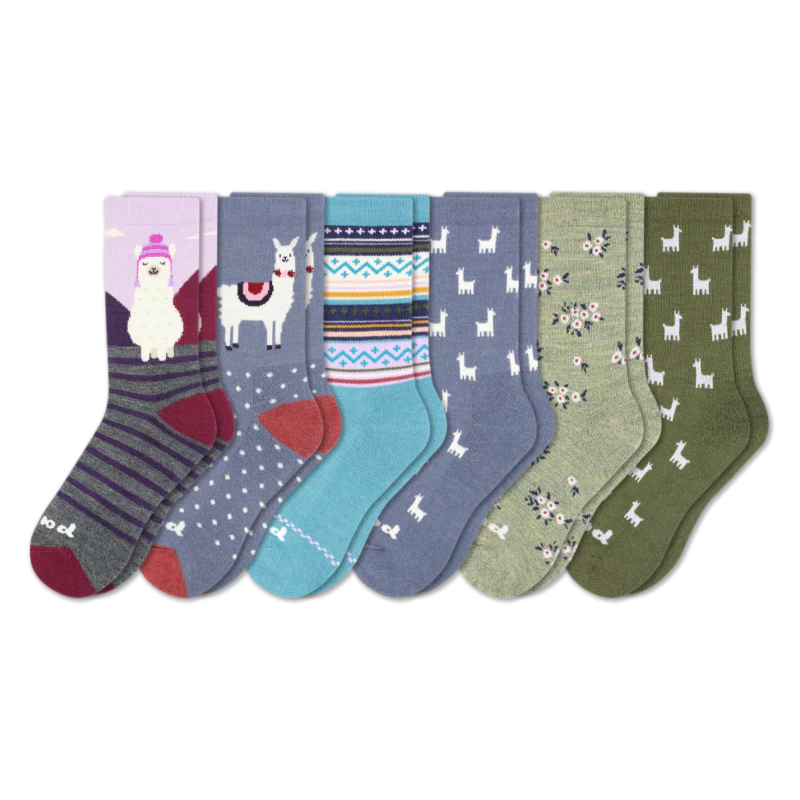 6 Pack - Women's Crew Pacas Socks 238 6 Pack - Women's Crew Pacas Socks
