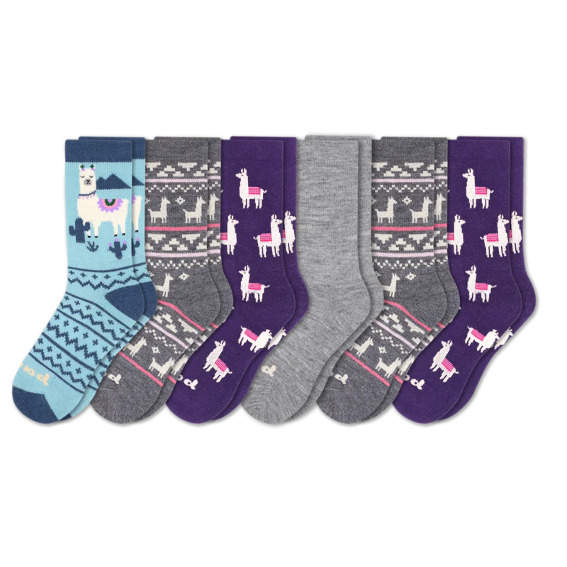 6 Pack - Women's Crew Pacas Socks 30 6 Pack - Women's Crew Pacas Socks