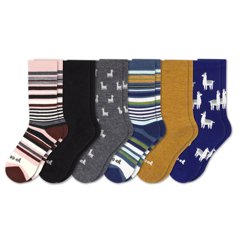 6 Pack - Women's Crew Pacas Socks 31 6 Pack - Women's Crew Pacas Socks