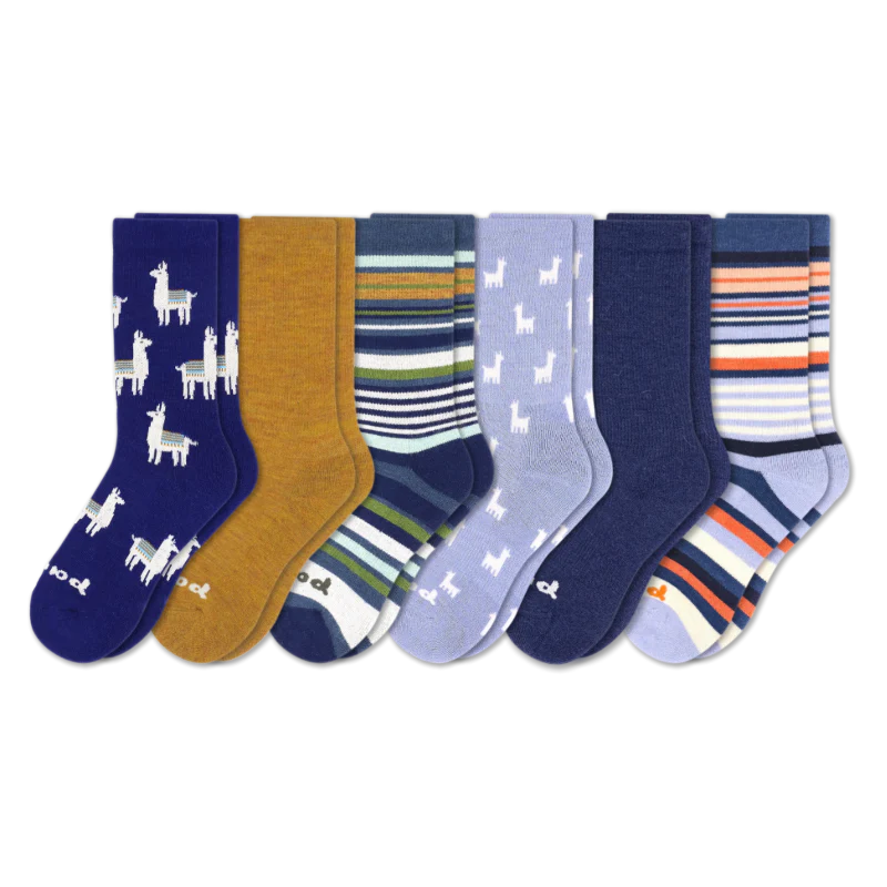 6 Pack - Women's Crew Pacas Socks 36 6 Pack - Women's Crew Pacas Socks