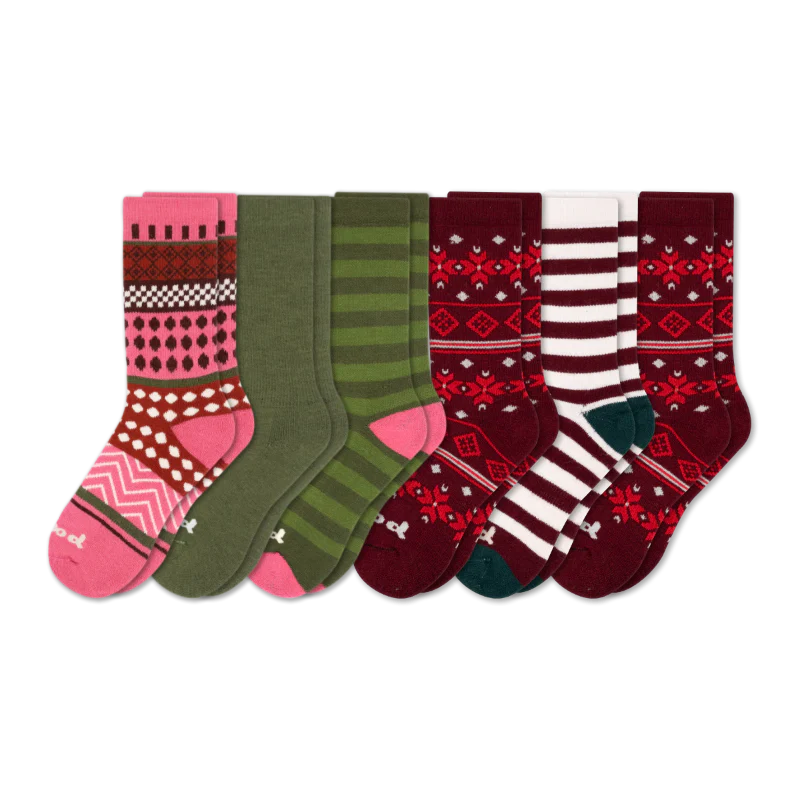 6 Pack - Women's Crew Pacas Socks 38 6 Pack - Women's Crew Pacas Socks