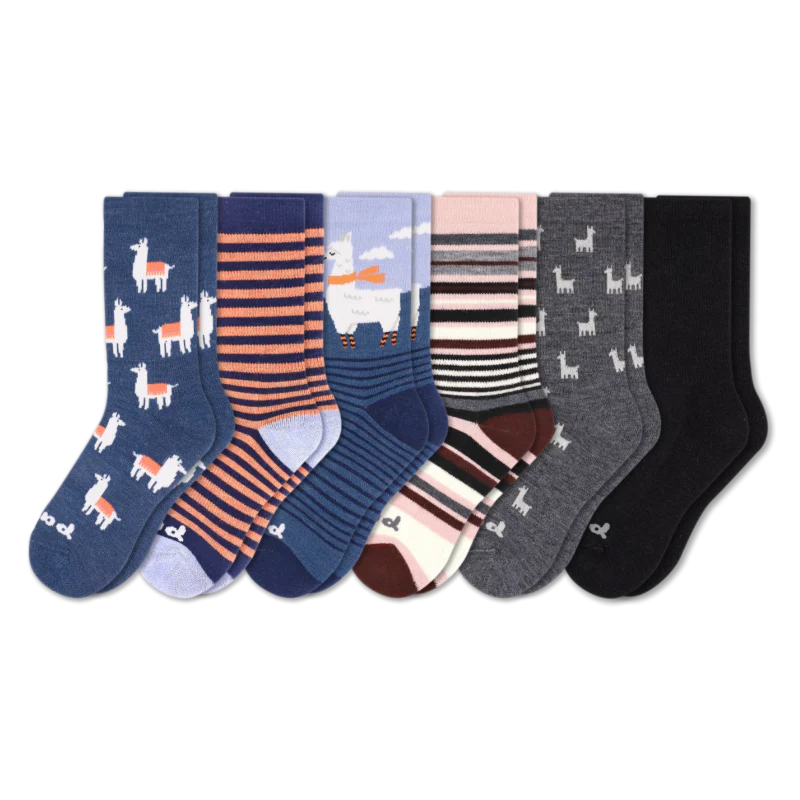 6 Pack - Women's Crew Pacas Socks 39 6 Pack - Women's Crew Pacas Socks