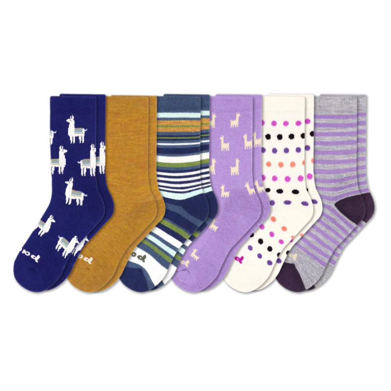 6 Pack - Women's Crew Pacas Socks 40 6 Pack - Women's Crew Pacas Socks