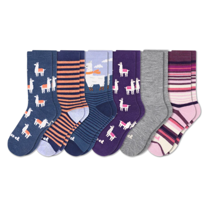 6 Pack - Women's Crew Pacas Socks 41 6 Pack - Women's Crew Pacas Socks