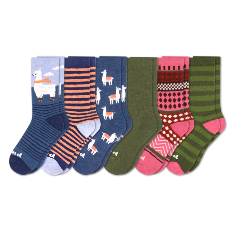 6 Pack - Women's Crew Pacas Socks 42 6 Pack - Women's Crew Pacas Socks
