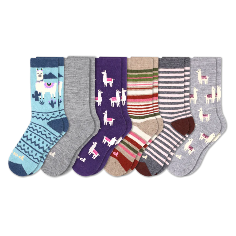 6 Pack - Women's Crew Pacas Socks 44 6 Pack - Women's Crew Pacas Socks