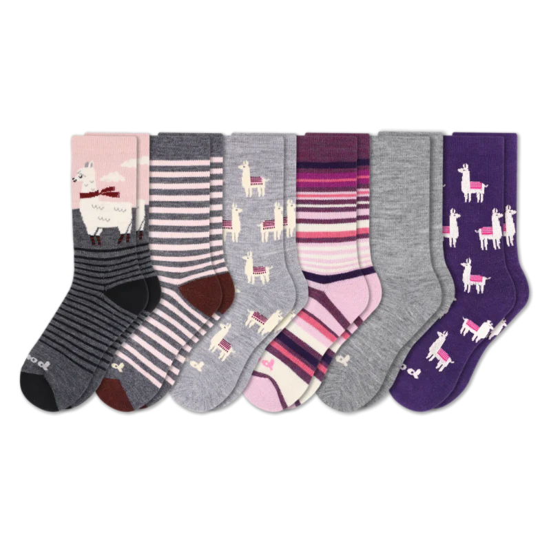 6 Pack - Women's Crew Pacas Socks 45 6 Pack - Women's Crew Pacas Socks