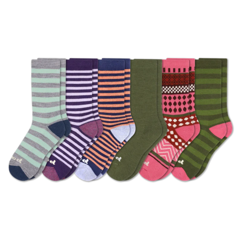 6 Pack - Women's Crew Pacas Socks 49 6 Pack - Women's Crew Pacas Socks