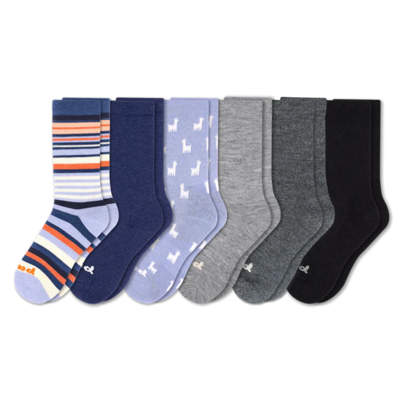 6 Pack - Women's Crew Pacas Socks 51 6 Pack - Women's Crew Pacas Socks