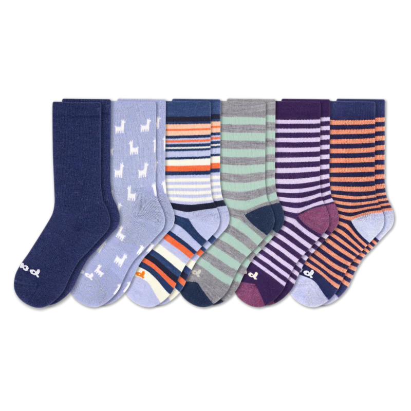 6 Pack - Women's Crew Pacas Socks 53 6 Pack - Women's Crew Pacas Socks