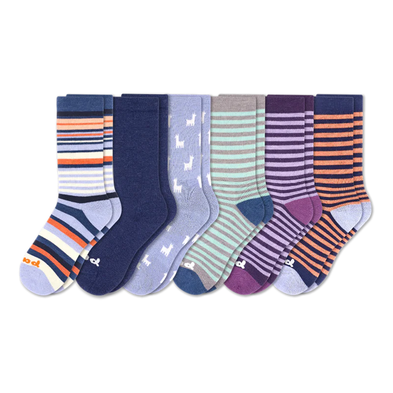6 Pack - Women's Crew Pacas Socks 54 6 Pack - Women's Crew Pacas Socks