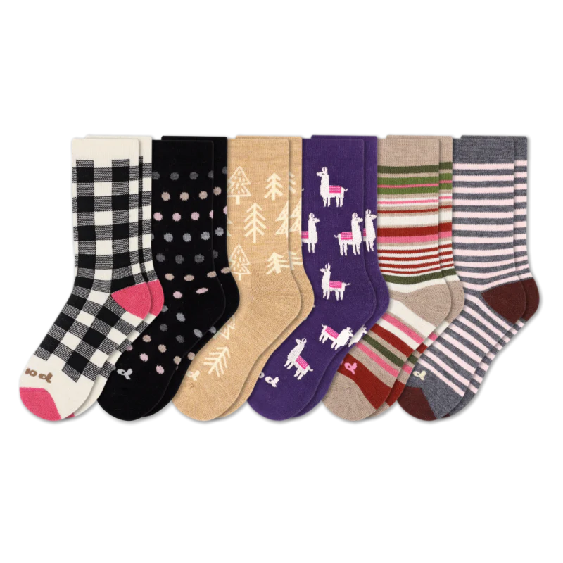 6 Pack - Women's Crew Pacas Socks 55 6 Pack - Women's Crew Pacas Socks