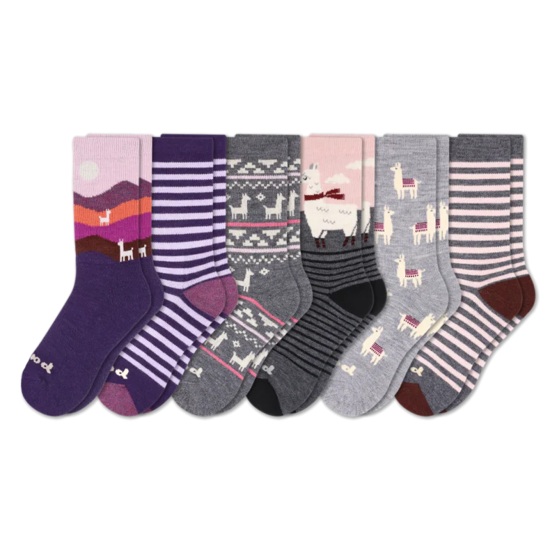 6 Pack - Women's Crew Pacas Socks 56 6 Pack - Women's Crew Pacas Socks