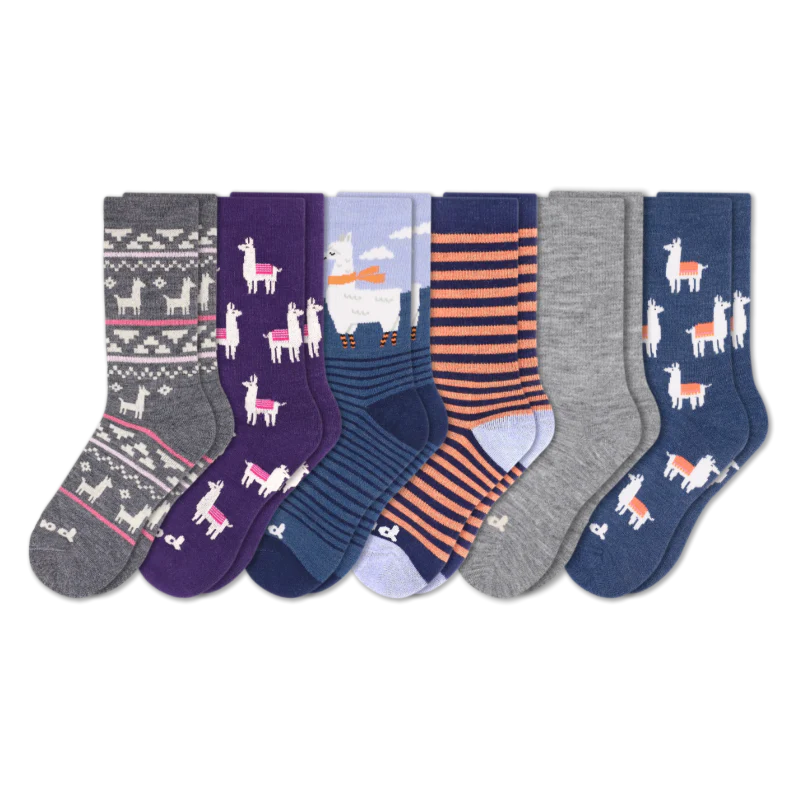 6 Pack - Women's Crew Pacas Socks 58 6 Pack - Women's Crew Pacas Socks