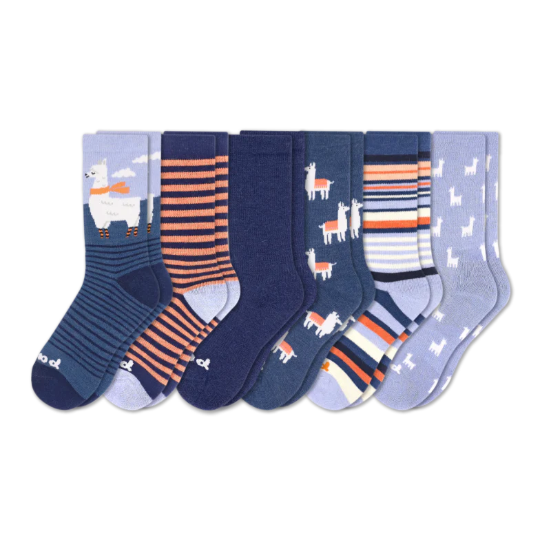 6 Pack - Women's Crew Pacas Socks 6 6 Pack - Women's Crew Pacas Socks