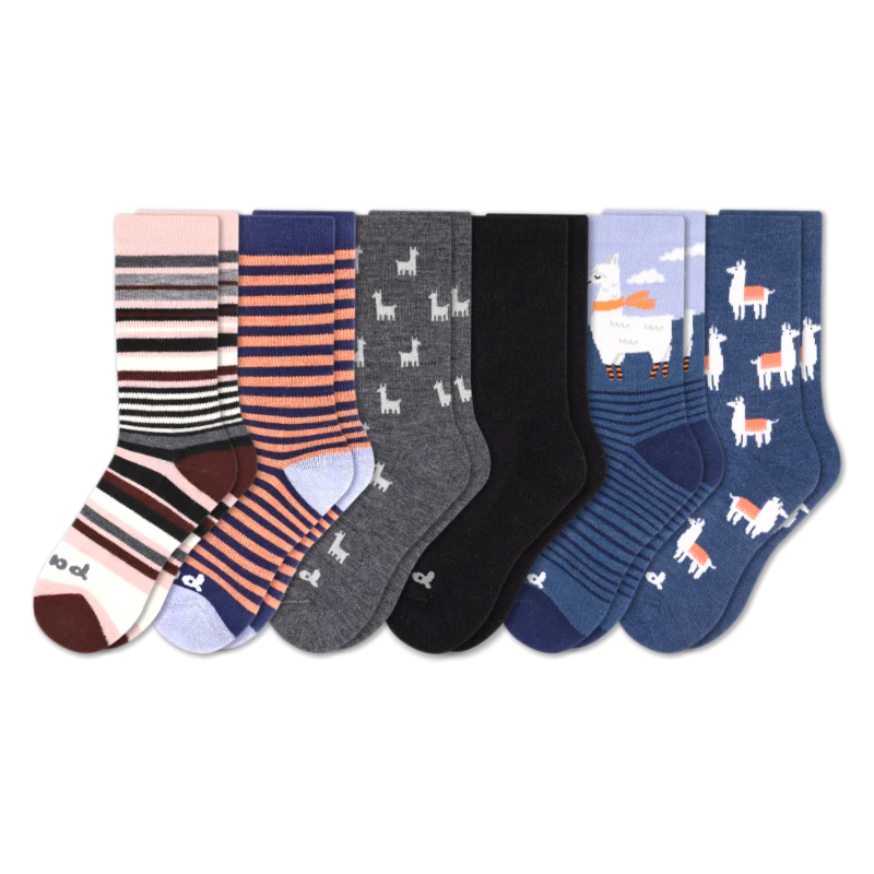 6 Pack - Women's Crew Pacas Socks 61 6 Pack - Women's Crew Pacas Socks