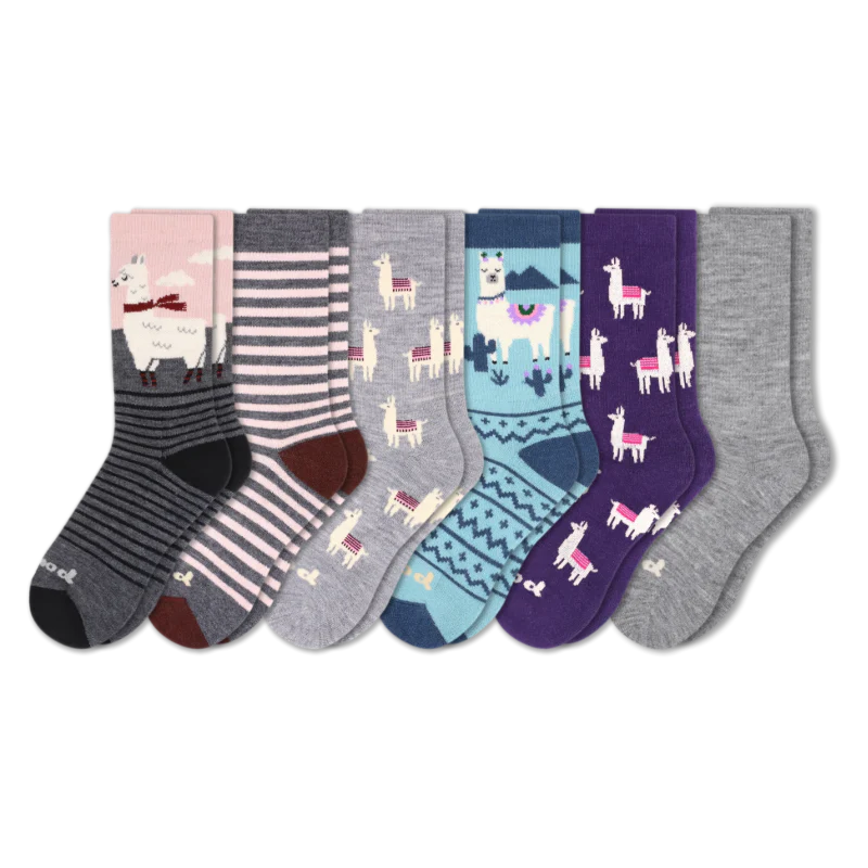 6 Pack - Women's Crew Pacas Socks 66 6 Pack - Women's Crew Pacas Socks