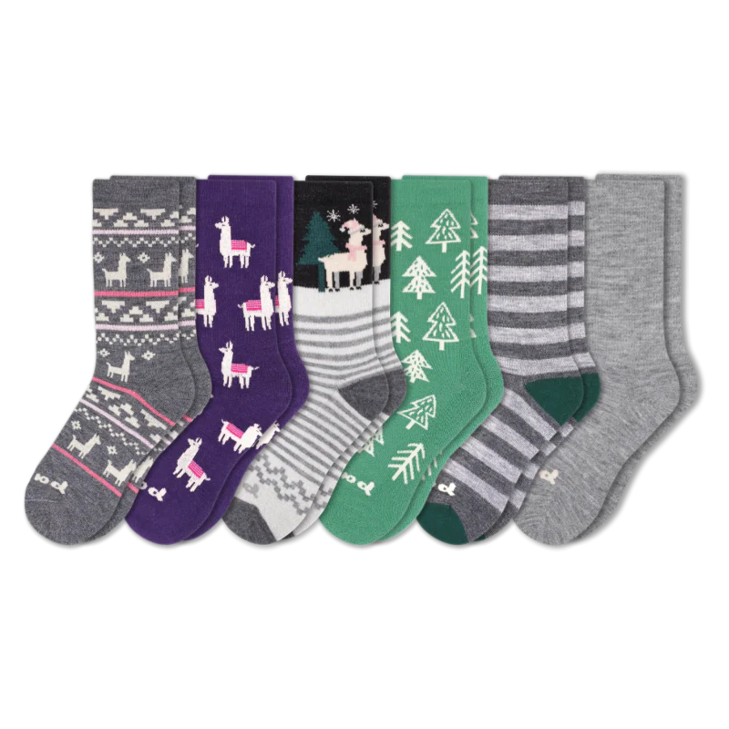 6 Pack - Women's Crew Pacas Socks 70 6 Pack - Women's Crew Pacas Socks