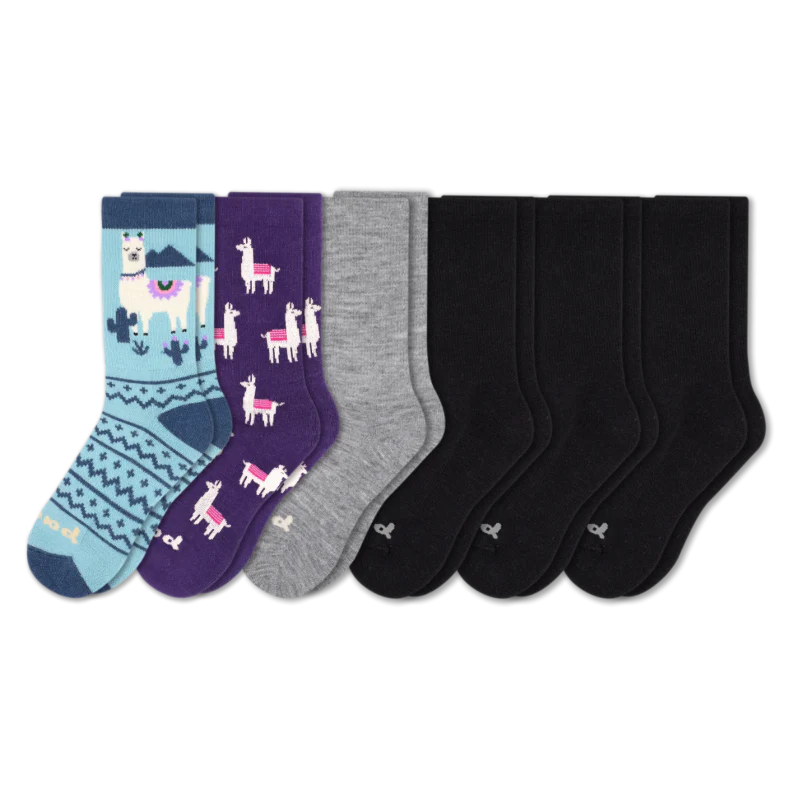 6 Pack - Women's Crew Pacas Socks 72 6 Pack - Women's Crew Pacas Socks