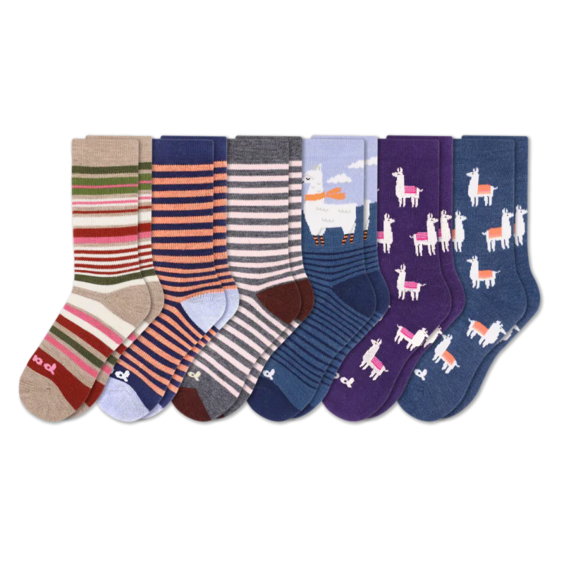 6 Pack - Women's Crew Pacas Socks 73 6 Pack - Women's Crew Pacas Socks