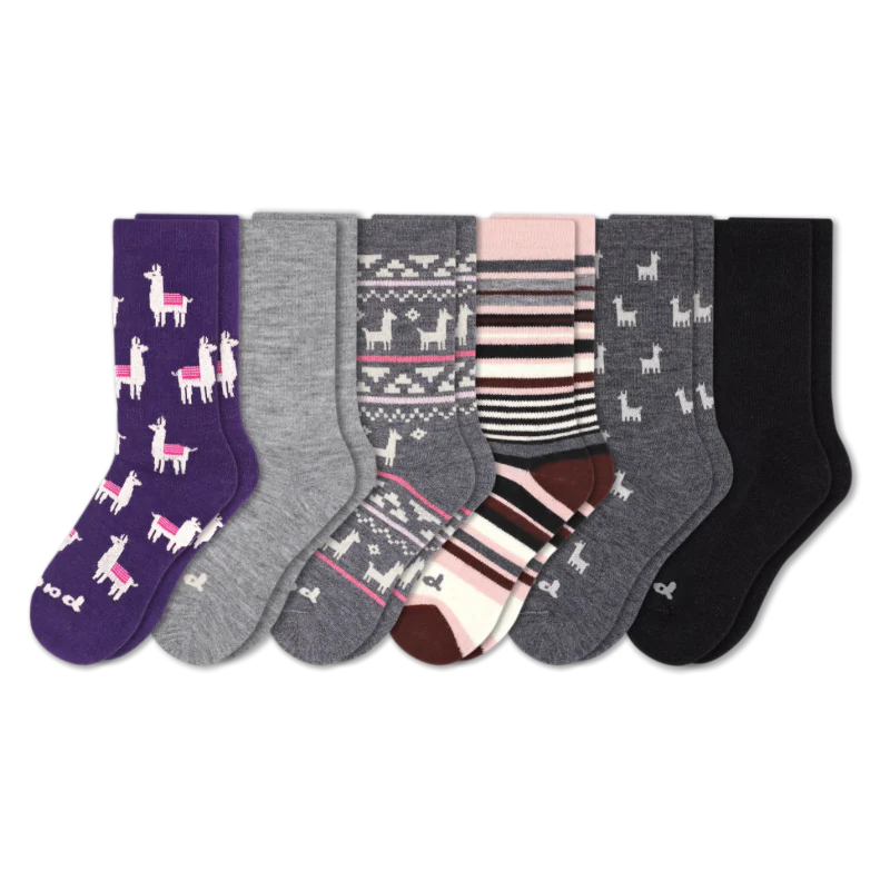 6 Pack - Women's Crew Pacas Socks 74 6 Pack - Women's Crew Pacas Socks