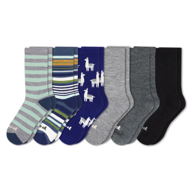 6 Pack - Women's Crew Pacas Socks 77 6 Pack - Women's Crew Pacas Socks