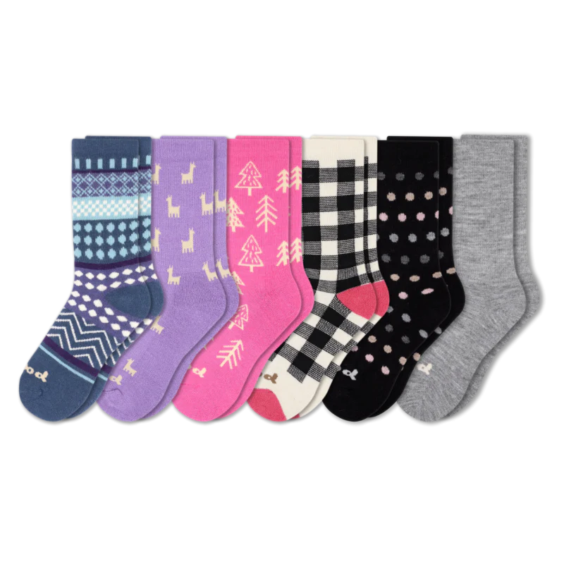 6 Pack - Women's Crew Pacas Socks 78 6 Pack - Women's Crew Pacas Socks