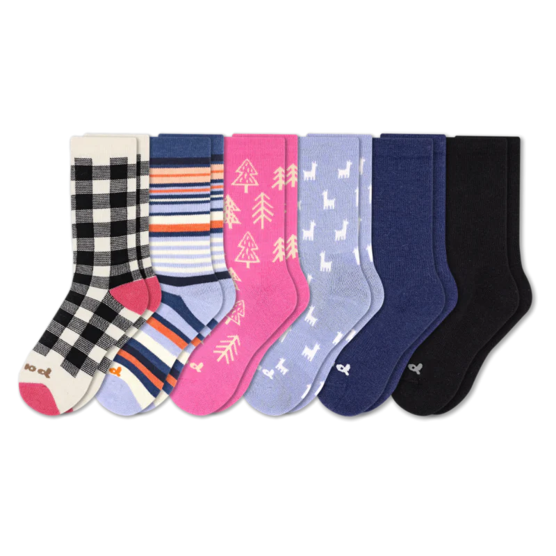 6 Pack - Women's Crew Pacas Socks 79 6 Pack - Women's Crew Pacas Socks