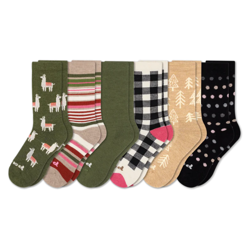 6 Pack - Women's Crew Pacas Socks 80 6 Pack - Women's Crew Pacas Socks