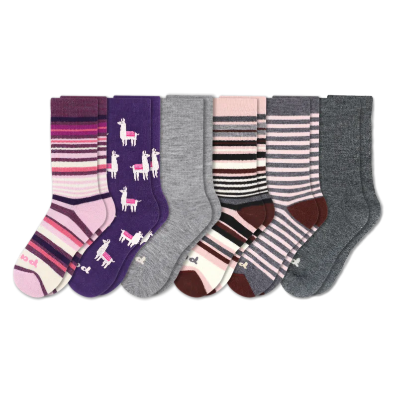 6 Pack - Women's Crew Pacas Socks 81 6 Pack - Women's Crew Pacas Socks