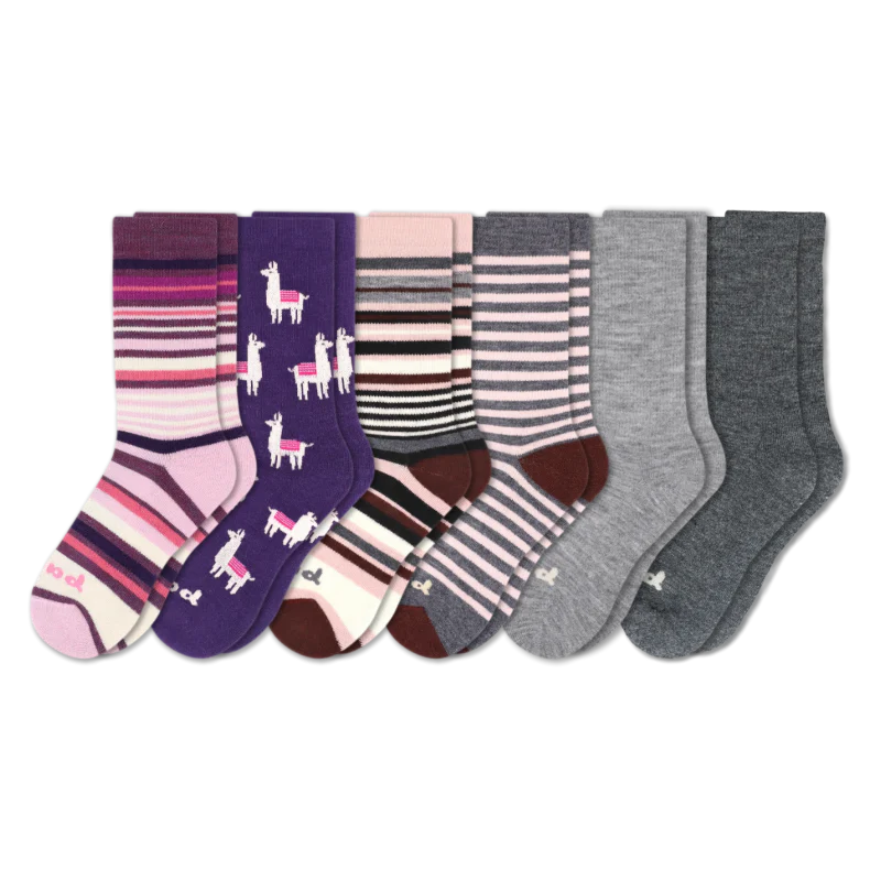 6 Pack - Women's Crew Pacas Socks 82 6 Pack - Women's Crew Pacas Socks
