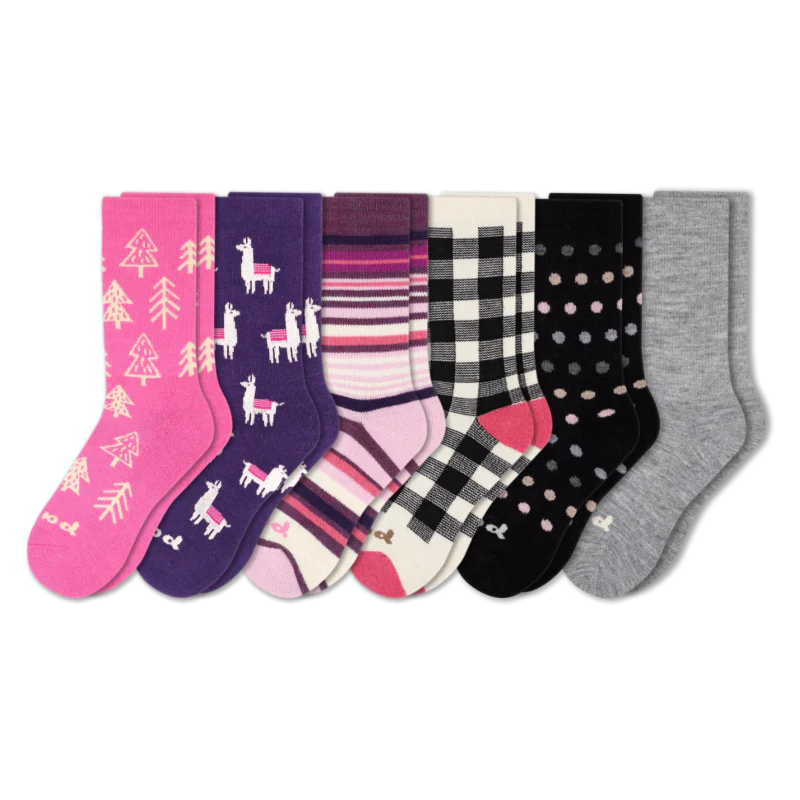 6 Pack - Women's Crew Pacas Socks 84 6 Pack - Women's Crew Pacas Socks